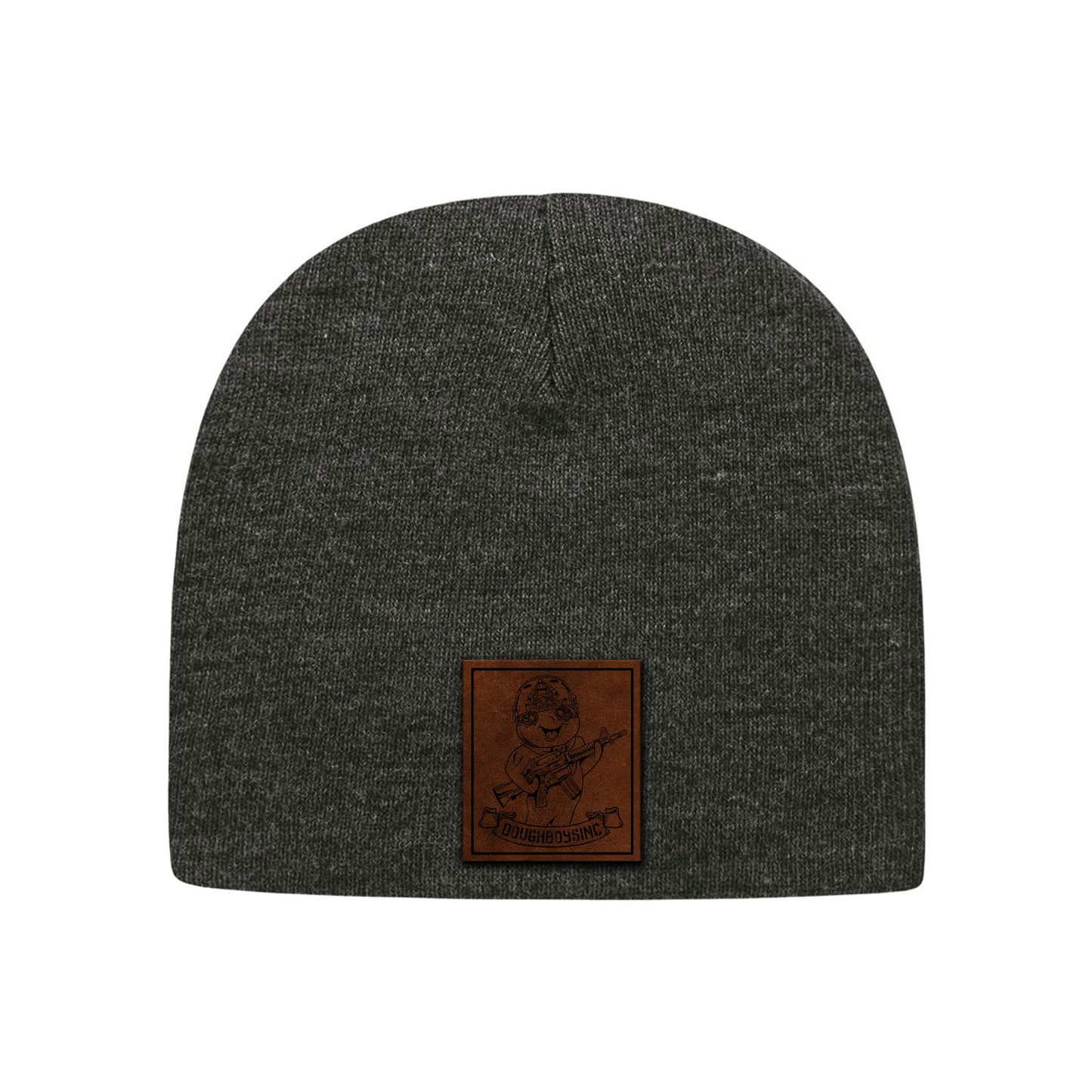 DoughBoys Leather Patch Beanie